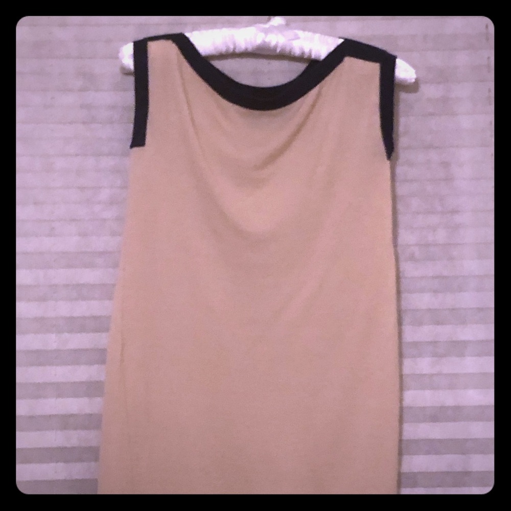RARE! Jae Basilio cashmere navy & khaki tunic. ❣️